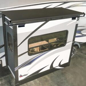 Awnlux 13' Black RV Slide Topper - Durable Protection for Travel Trailers