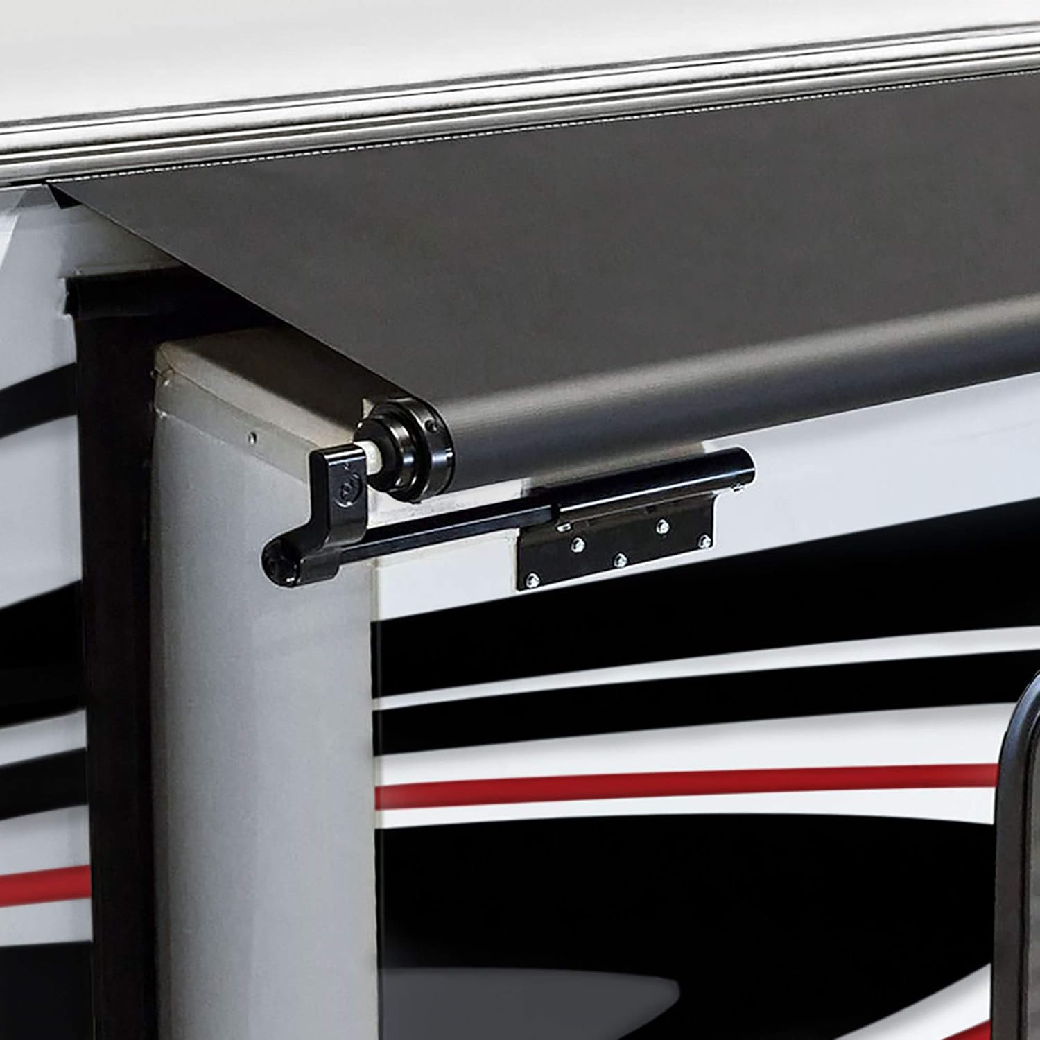 RecPro RV Slide Out Awning Fabric – 46" x 160" Black