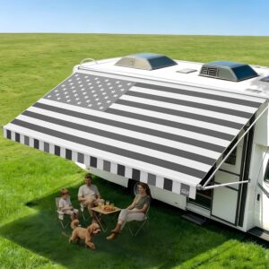 RV Awning Fabric Replacement - 16FT Heavy-Duty Vinyl (Gray)