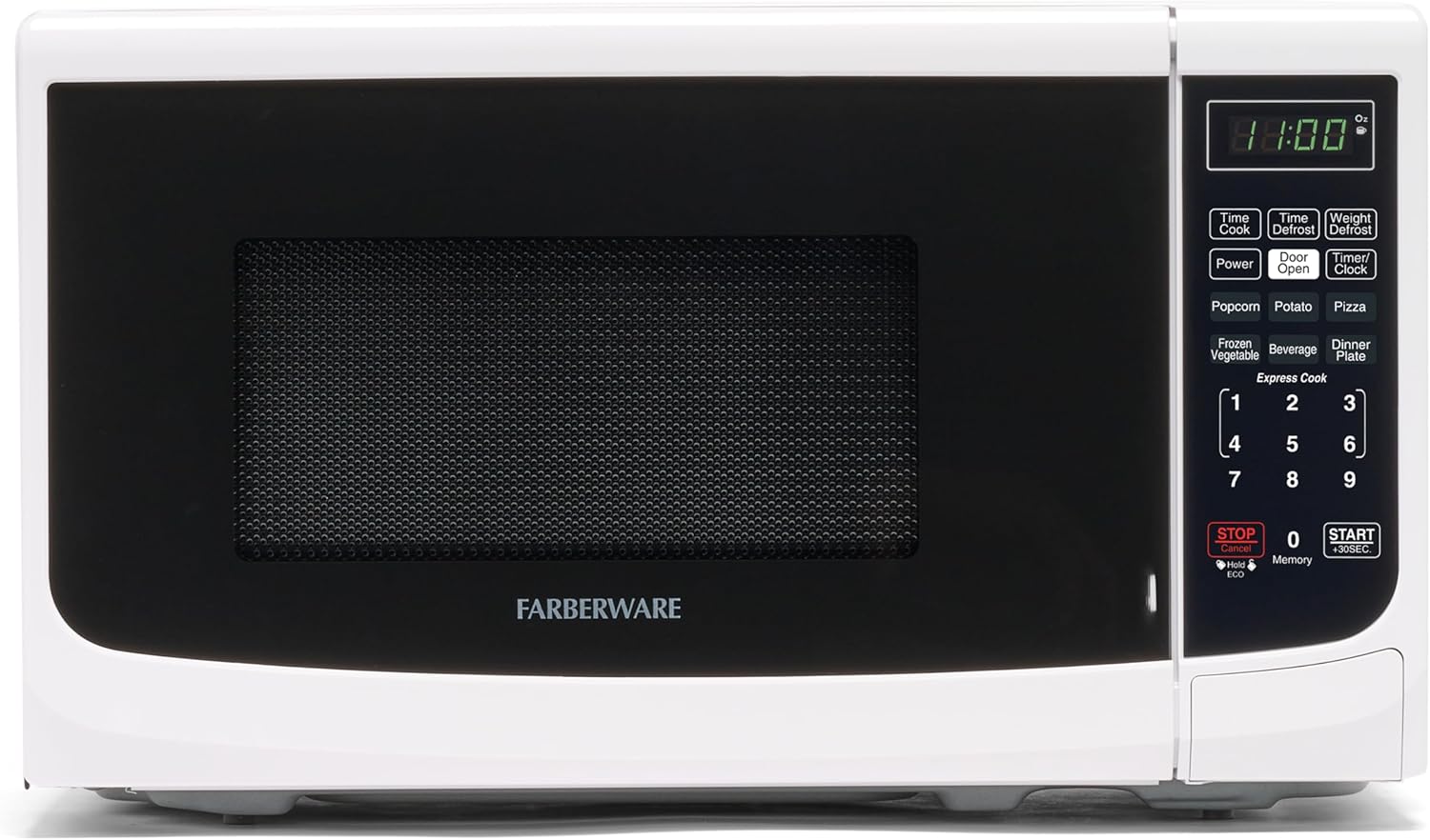 Farberware 0.7 Cu. Ft. 700W Microwave – Auto Cook & Child Lock
