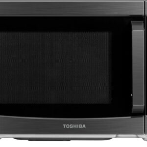 Toshiba 1200W Flatbed Microwave, 1.3 Cu.Ft., Black Stainless Steel