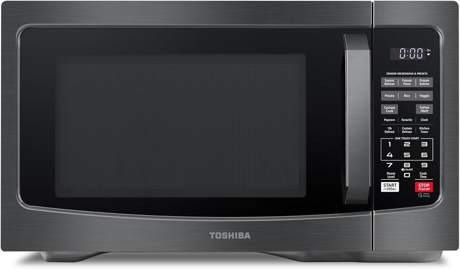 Toshiba 1.2 Cu Ft Microwave 1000W Black Stainless Steel