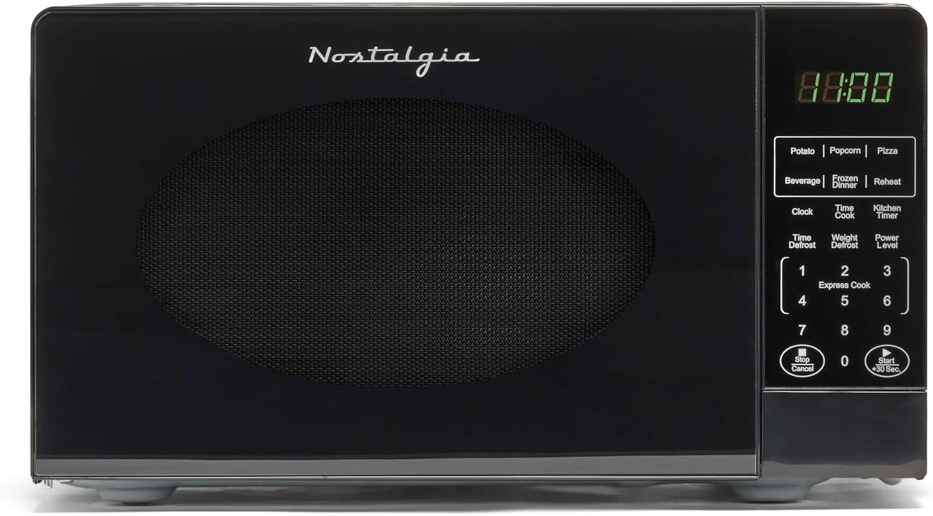 Nostalgia 700W Retro Microwave - Black