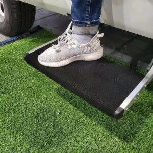 RV Step Rug Camper Stair Cover - 18" Black