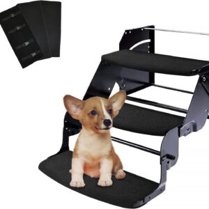 RVGUARD 3-Pack Camper Step Rugs, 22" Black