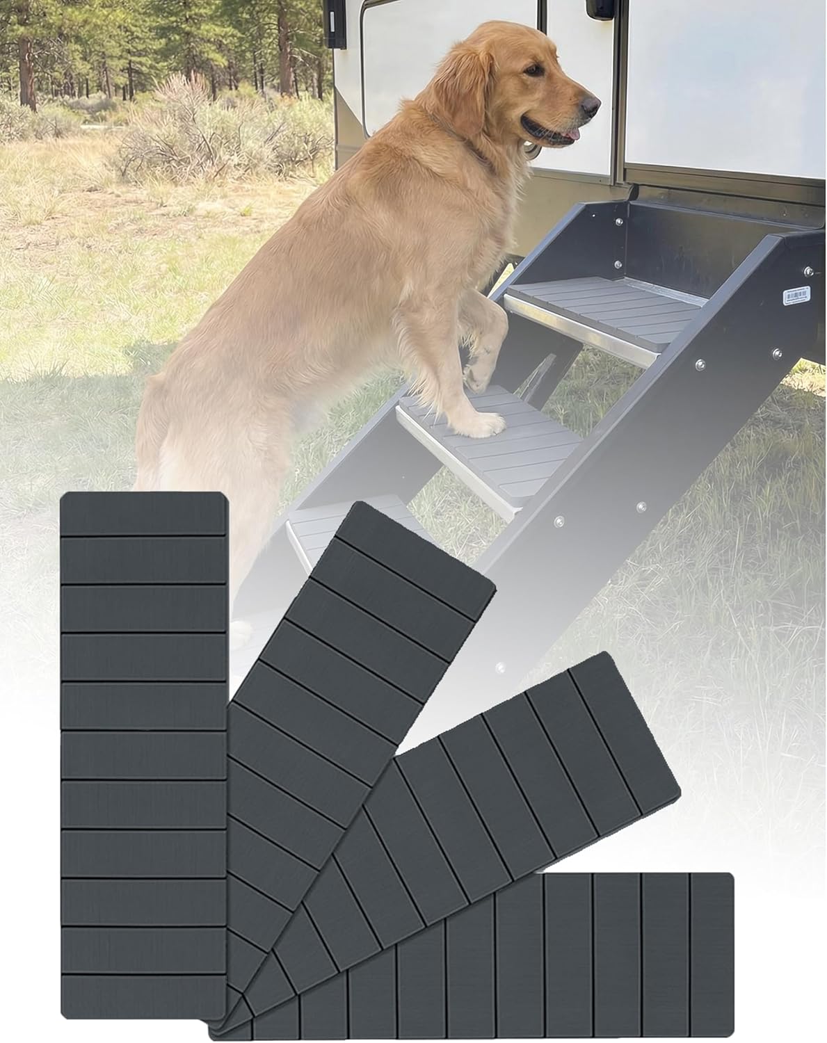 RV Step Covers 4-Pack - 6mm Anti-Slip Foam Stair Treads