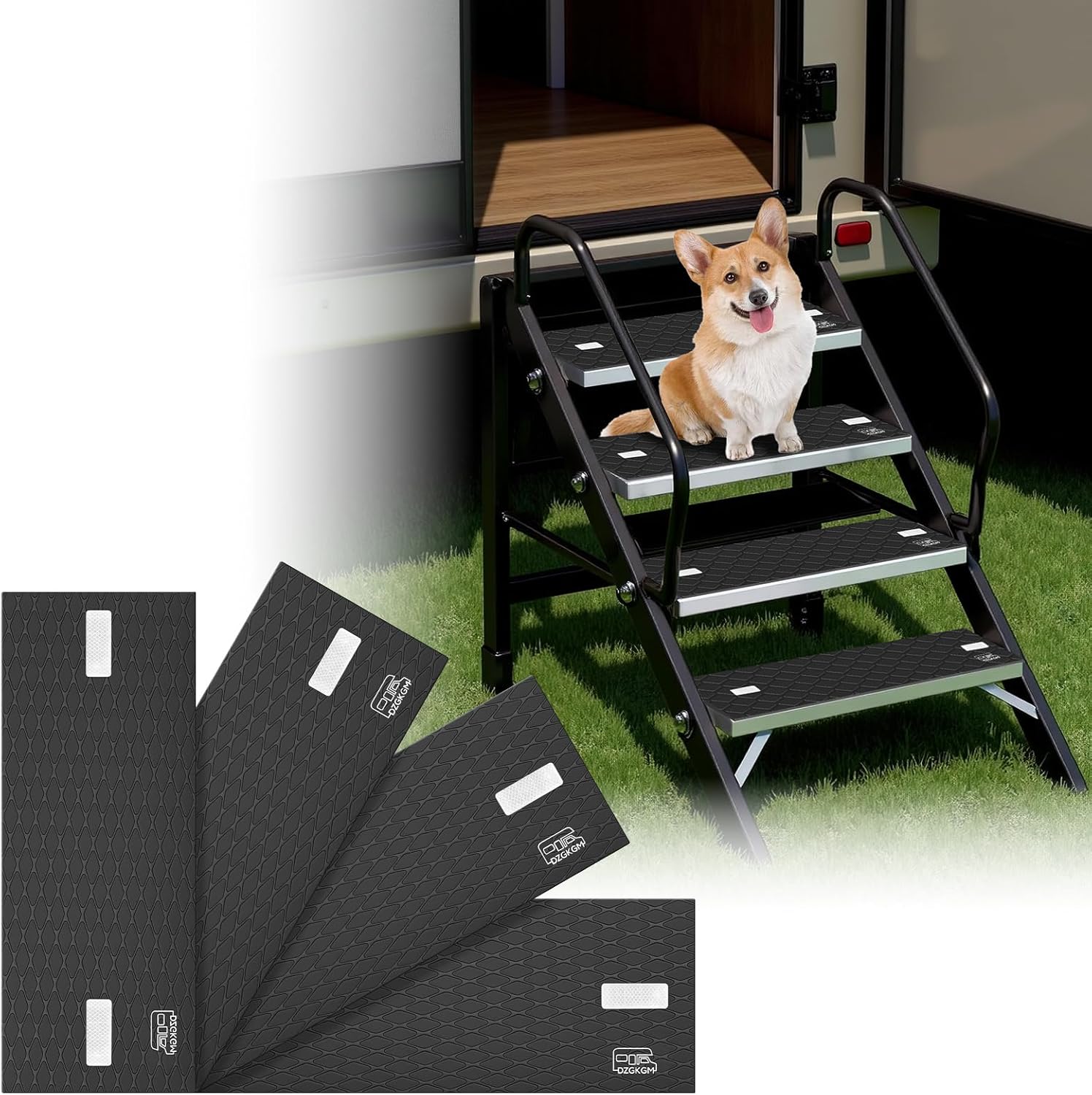 RV Step Covers 4 Pack – Non-Slip EVA Foam Camper Steps
