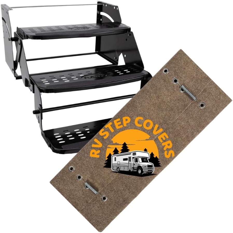 SAVUK RV Step Cover Rug - 20" x 23" - Brown