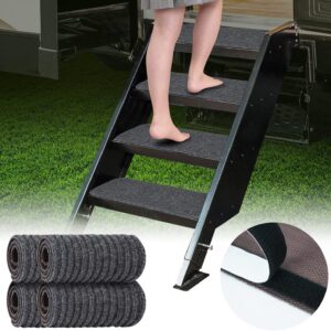 ESUDNT RV Step Covers 4 Pack, 24"x7.5" Black