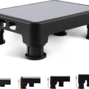 CHIKILLA Heavy-Duty 650lb Step Stool, Adjustable Height, Gray