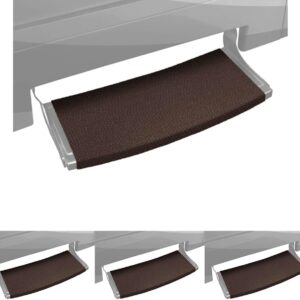 Prest-O-Fit Outrigger RV Step Rugs - Chocolate Brown (4-Pack)