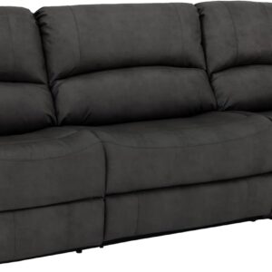 RecPro Charles 94" RV Double Recliner Sofa (Gunmetal)