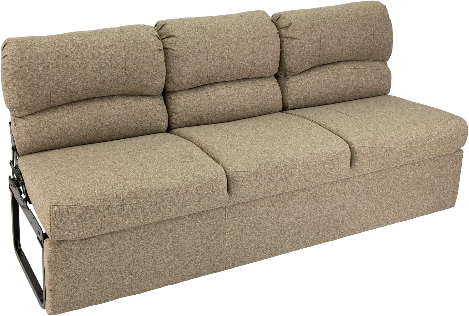 RecPro 68" RV Sofa Sleeper w/ Console - Oatmeal Cloth