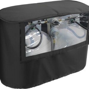 BougeRV Propane Tank Cover for Dual 30lb Tanks - Black