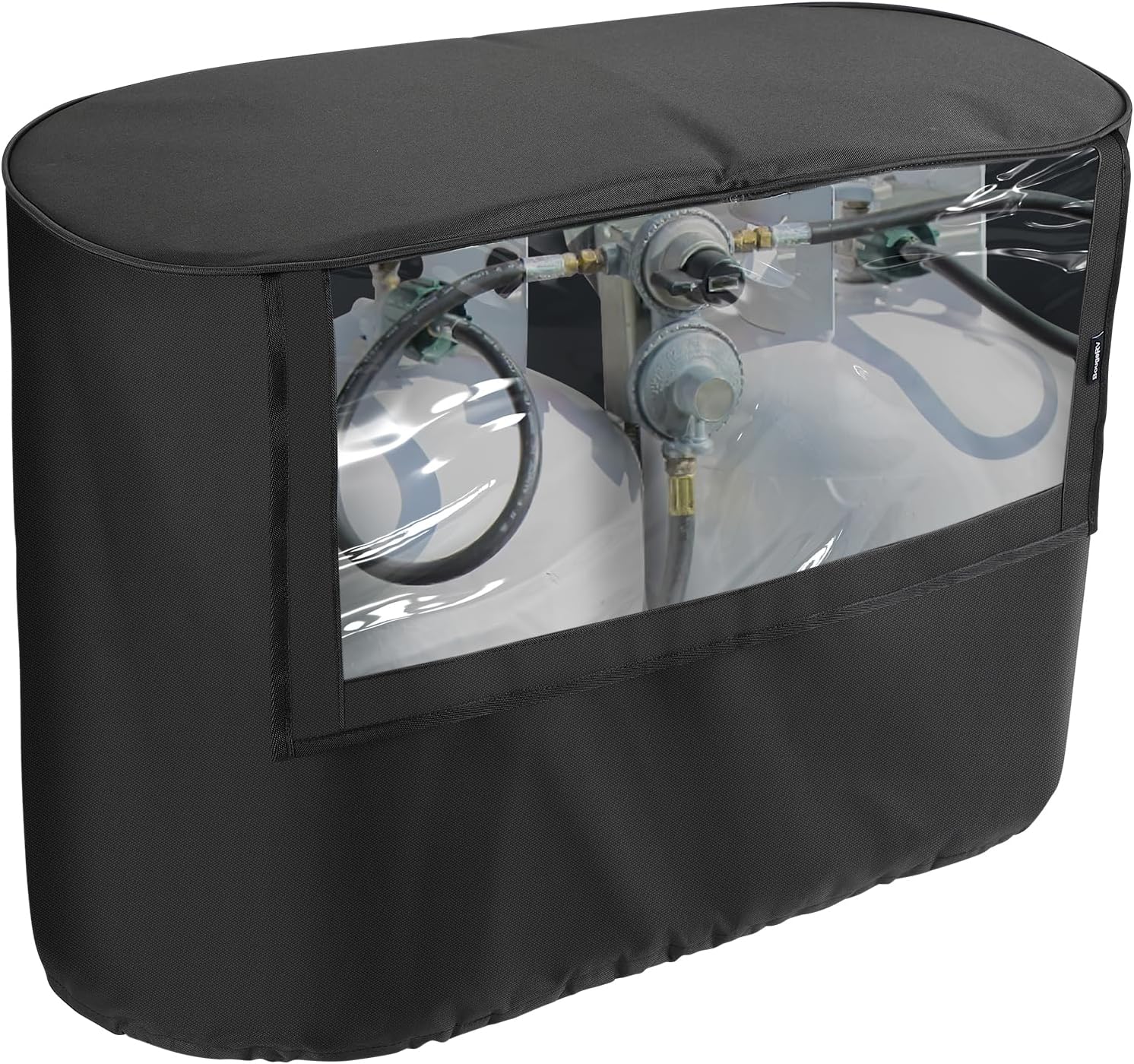 BougeRV Propane Tank Cover for Dual 30lb Tanks - Black