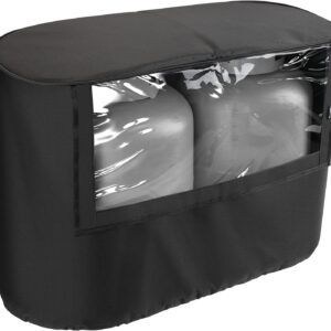 BougeRV Propane Tank Cover - Fits Dual 20lb Tanks, Black