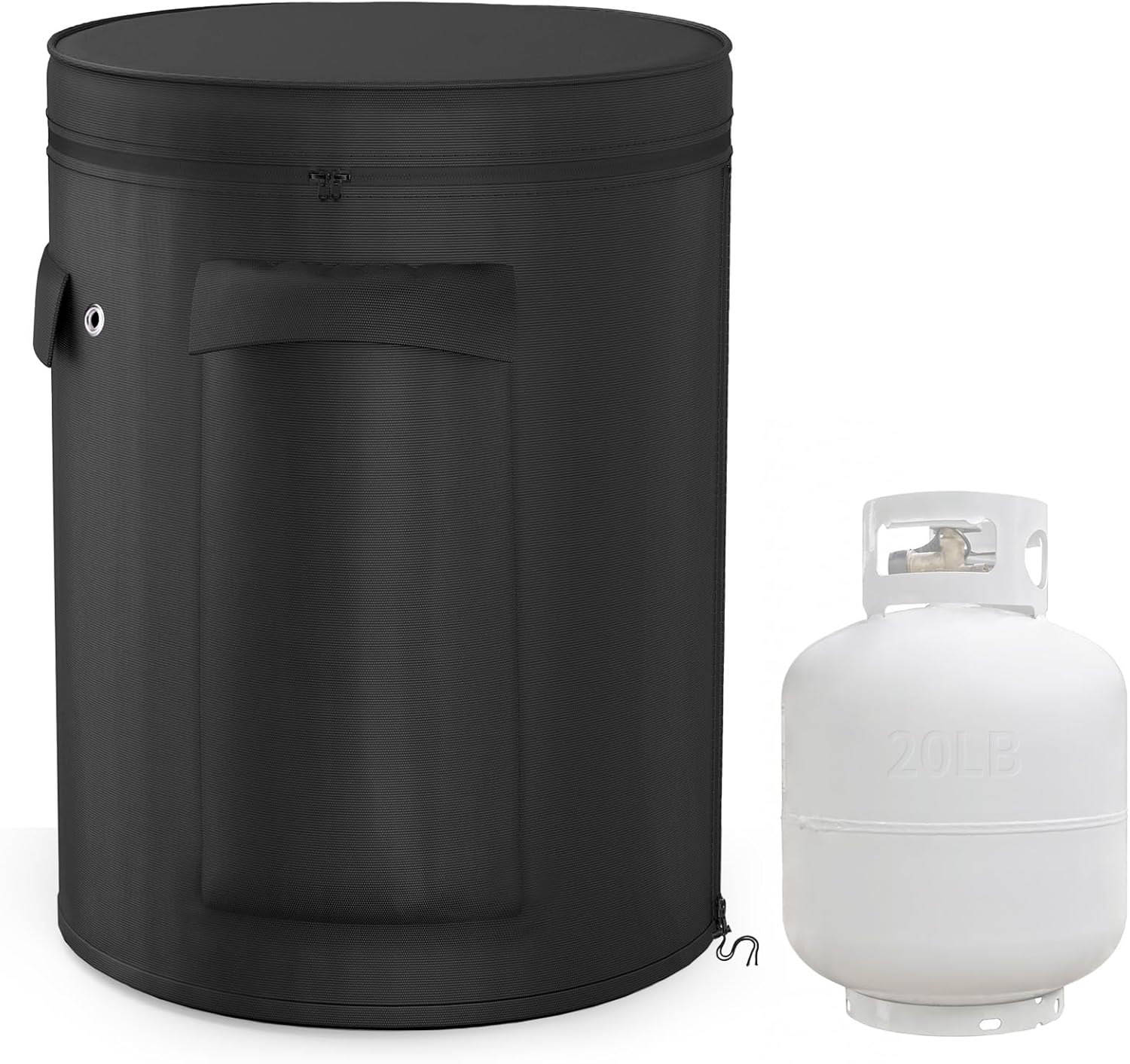 20lb Propane Tank Cover - Heavy-Duty Black Storage Sleeve