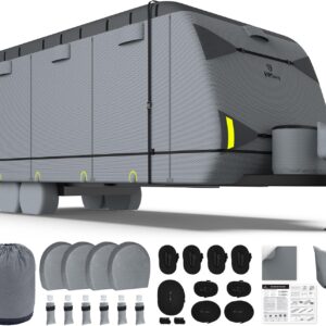 Premium RV Cover 37-40ft - Waterproof & Windproof - Full Kit Included