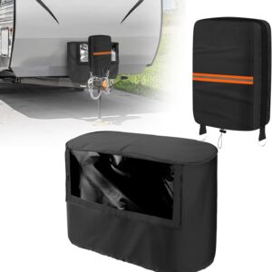 RV Propane & Jack Covers, Waterproof 600D Oxford, Dual 20LB Tanks