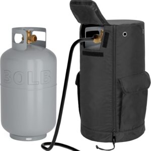 SAMDEW 30 lb Propane Tank Cover with Side Flap & Tabletop
