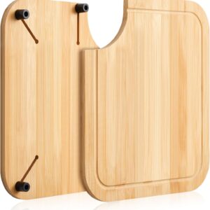 Ziliny RV Sink Cutting Board 14.5" x 12.5" Bamboo