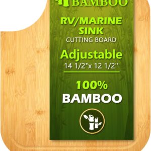 Bamboo RV Cutting Board, Non-Slip, 14.5 x 12.5"