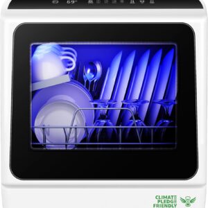 EUHOMY Portable Countertop Dishwasher 6 Programs