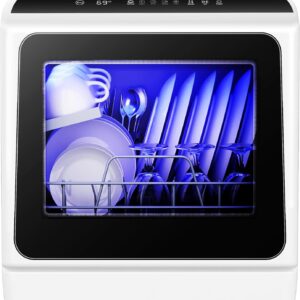 EUHOMY Countertop Dishwasher, Portable & No Hookup Needed