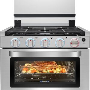 AMZCHEF 17" RV Gas Range with 3 Burners & Oven