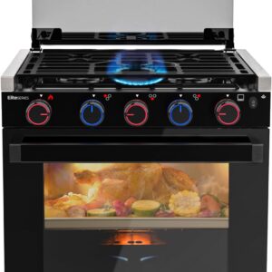 CAMPLUX Elite 21in RV Stove Oven Combo w/ Flame Guard