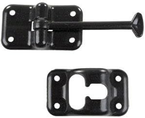 3.5" Black Door Holder Brackets – Pack of 6