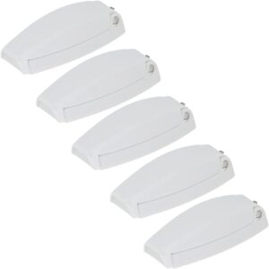 White RV Baggage Door Clips - Set of 5