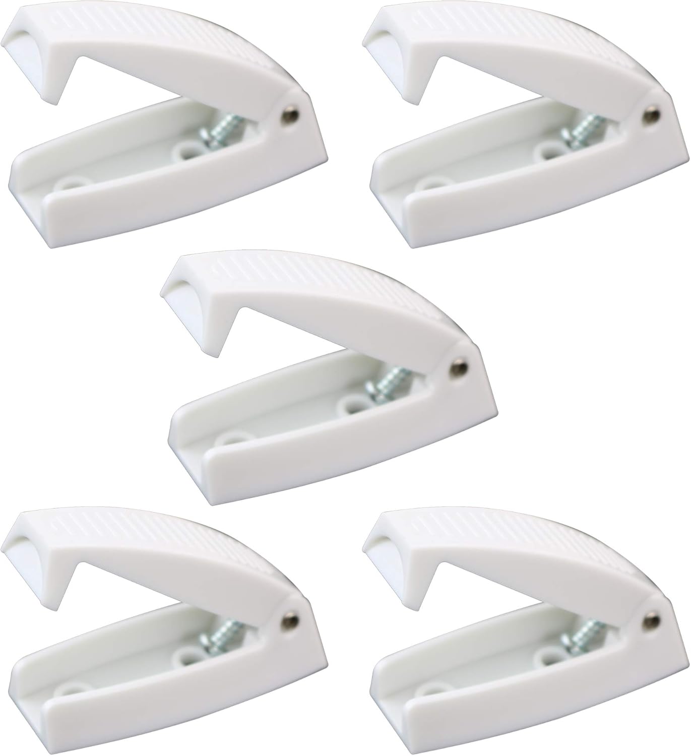 5-Pack White RV Baggage Door Catch - Leisure Coachworks