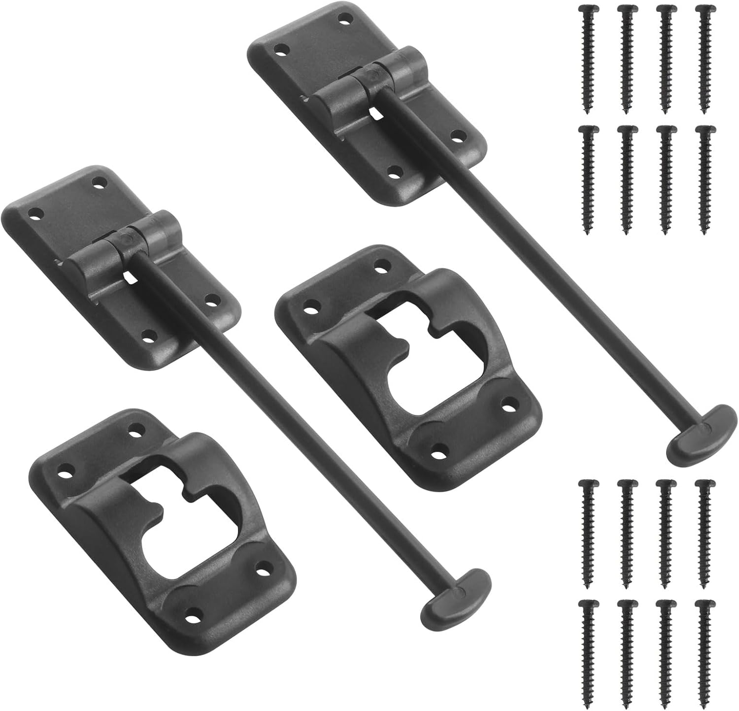 RV T-Style Door Holder (6") - Black (2-Pack)