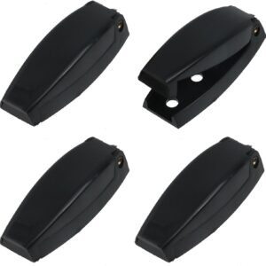 4pcs RV Door Latch Hooks - Black - Baggage Compartment Holders