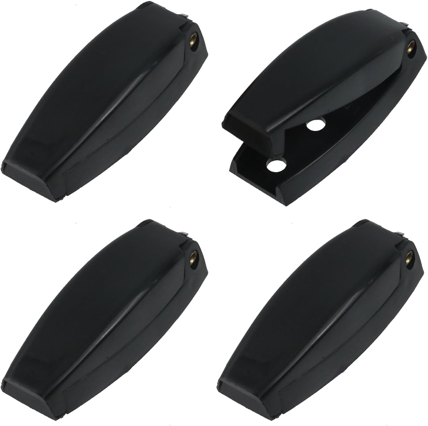 4pcs RV Door Latch Hooks - Black - Baggage Compartment Holders
