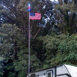 22ft Telescopic Flag Pole Kit w/ Bluetooth Camp Locator
