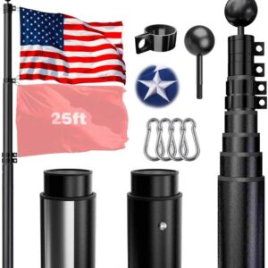 HAYOHRT 25FT Telescoping Flag Pole - Freedom Edition