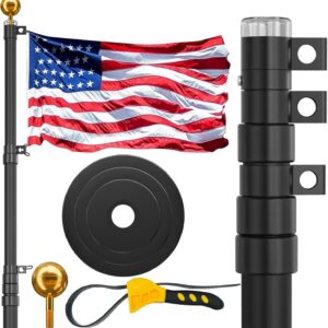 25FT Telescoping Flag Pole – Heavy-Duty USA Flagpole Kit