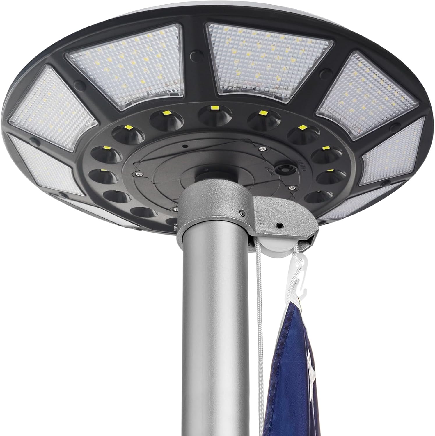 Solar Flagpole Light – 266 LEDs, 4200lm, 10-12hrs