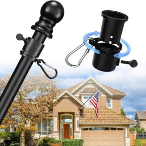 5ft Outdoor Flag Pole Kit - Heavy Duty Tangle-Free Set