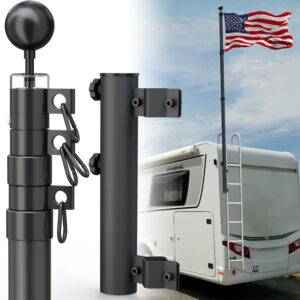 RV Flag Pole Kit – Heavy Duty Ladder Mount