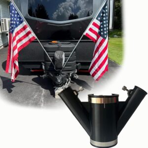 Heavy-Duty RV Flag Pole Mount for Tongue Jack