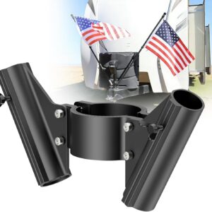 RV Dual Flag Pole Mount Fits 2" Jacks