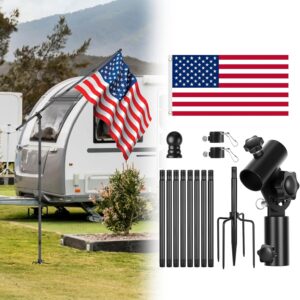 90° Adjustable Portable Flag Pole Kit - Wind-Resistant