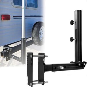 Heavy-Duty RV Flag Pole Mount - 3-in-1 Stainless Steel Bracket
