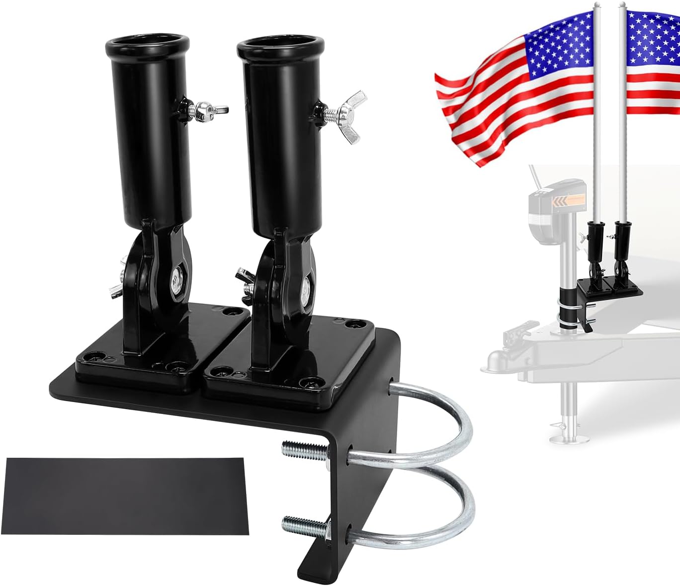 Heavy-Duty RV Flag Pole Mount – 180° Adjustable Kit