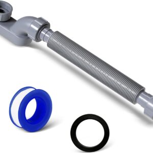 VIVIDA 1-1/2" Low Profile Bathtub Drain Pipe - Gray