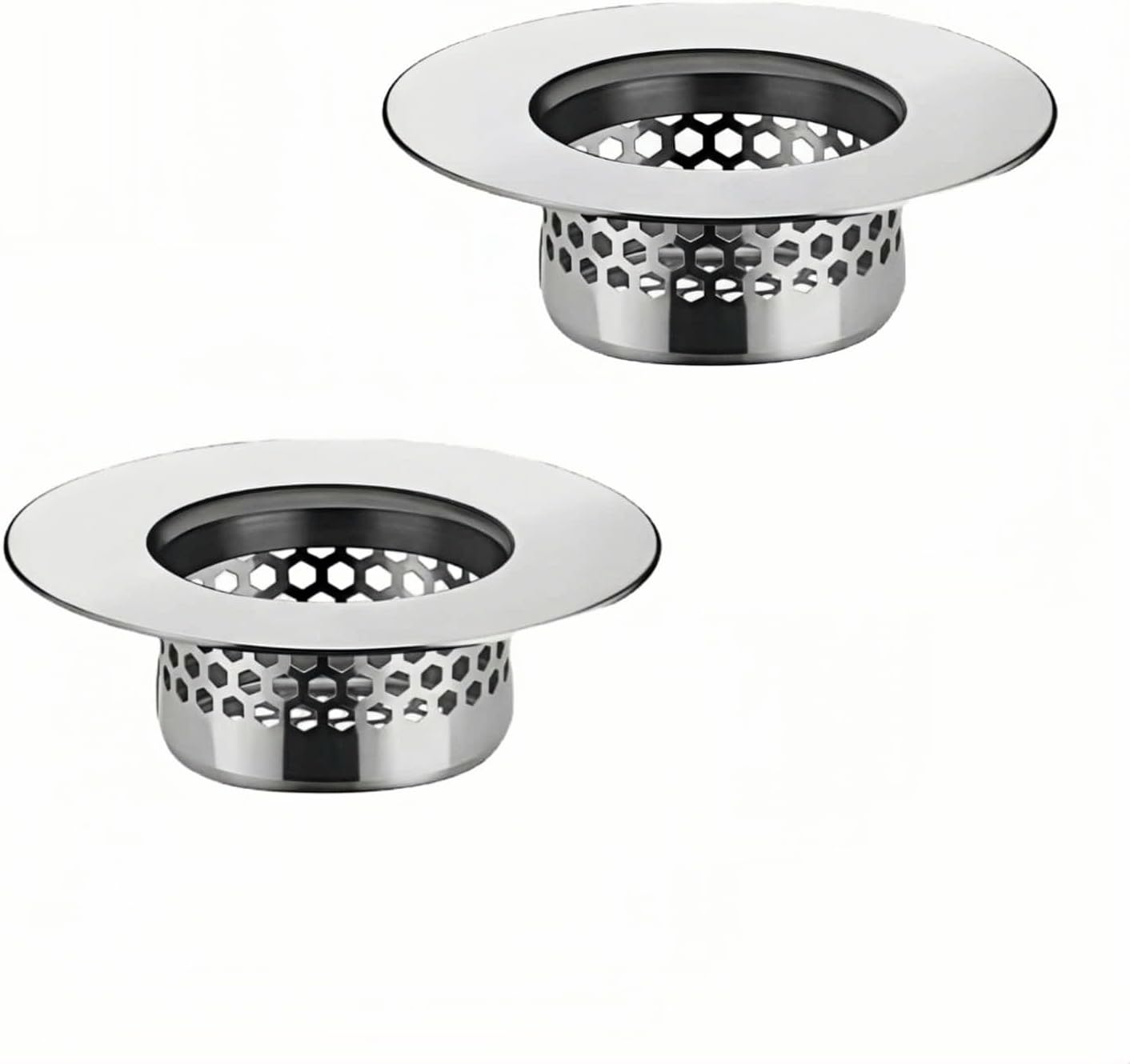 Premium Drain Strainer Set - Hair & Debris Catcher (2-Pack)