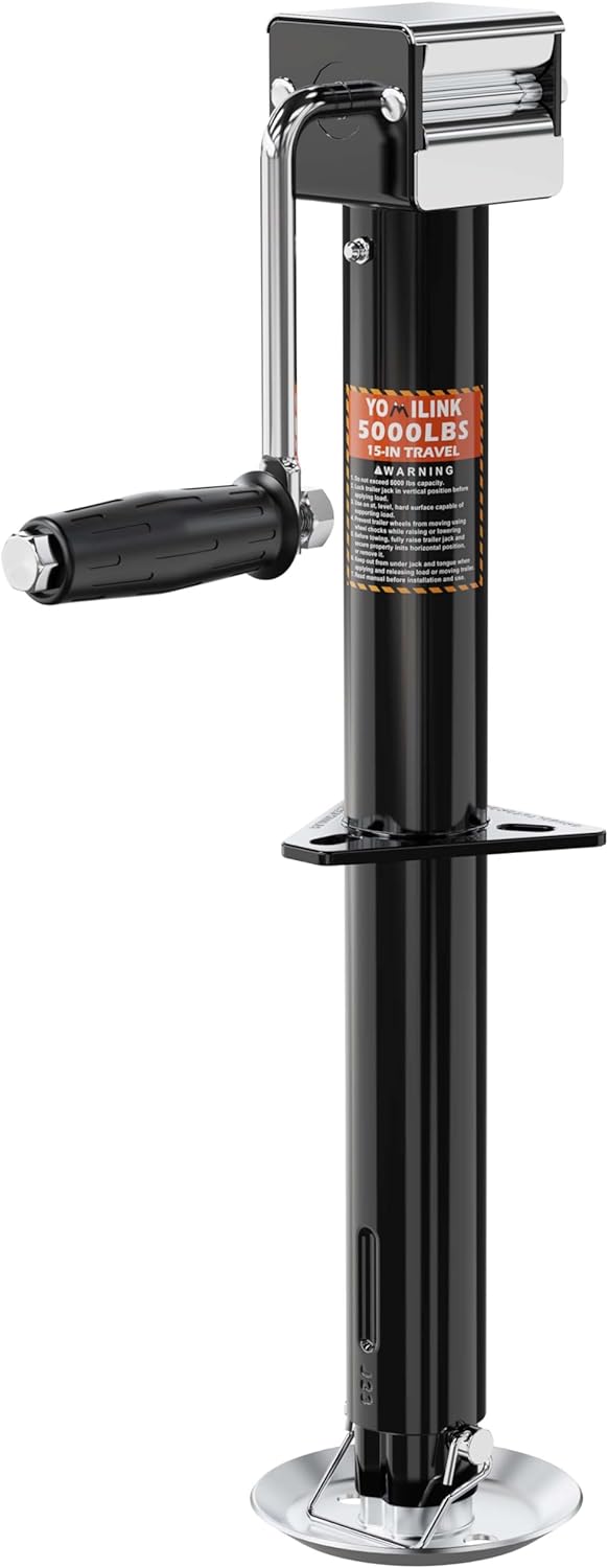 YOMILINK 5000 lb A-Frame Trailer Jack, 15" Lift